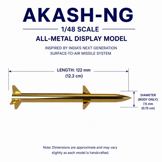 1/48 SCALE AKASH NG Missile Display Model | Premium All-Metal Collector Replica