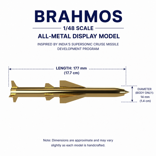 1/48 SCALE BRAHMOS Missile Display Model | Premium All-Metal Collector Replica