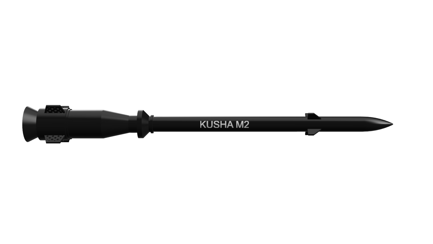 1/43 SCALE KUSHA M2 PROTOTYPE Missile Display Model | Premium Rapid Prototyped Collector Replica